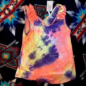 I am selling a tank top with ruffles on the shoulders